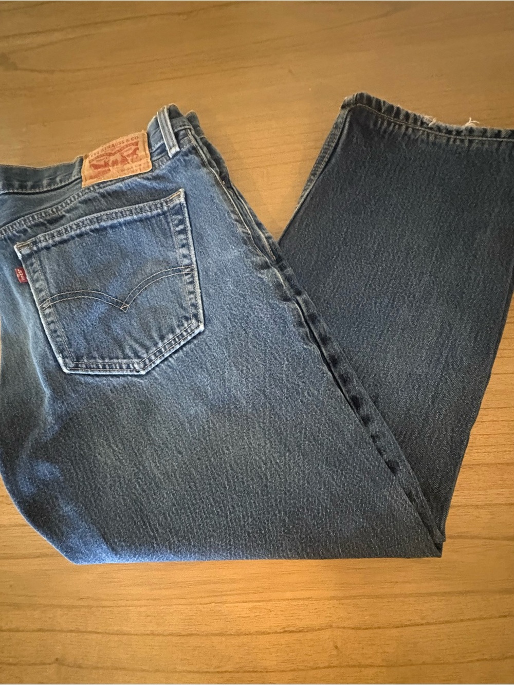 Levi's 505 Men's Blue Straight-Leg Jeans 36x29